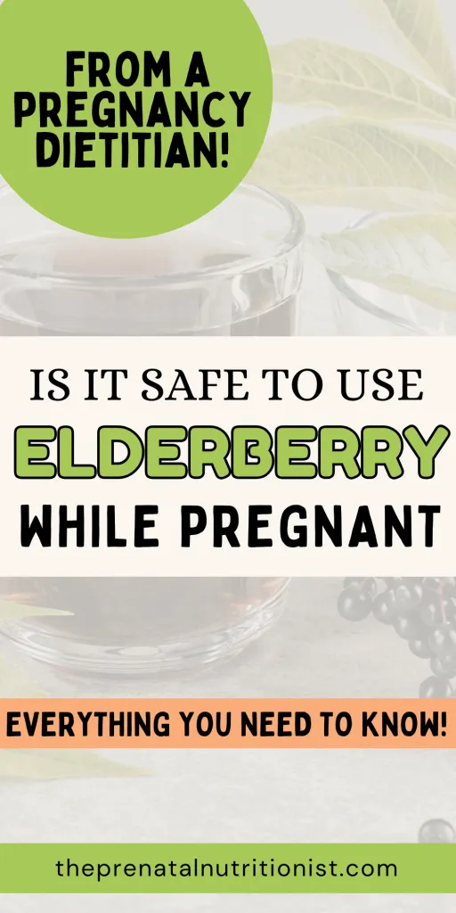 is elderberry safe for pregnancy