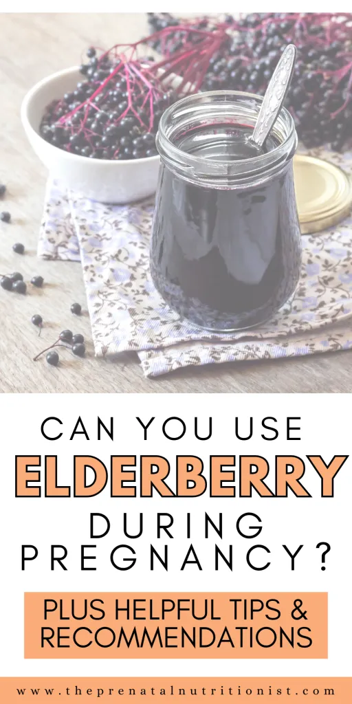 is elderberry safe for pregnancy