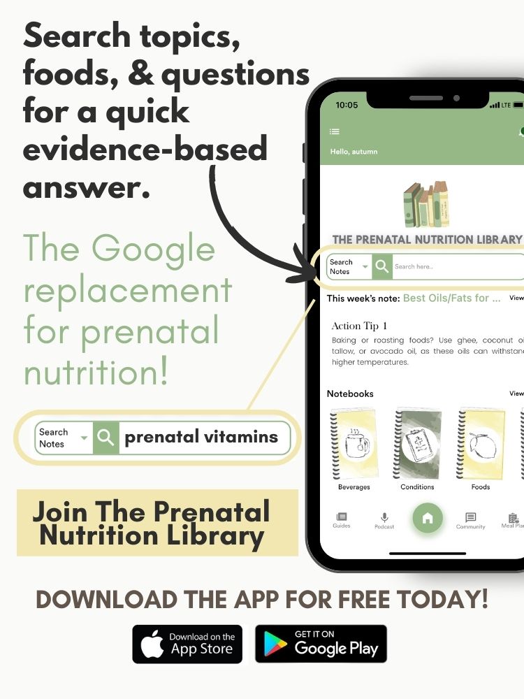 the prenatal nutrition library search bar the prenatal nutrition library search bar