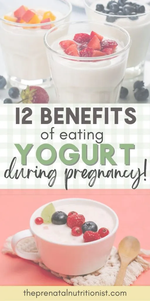 Eating yogurt for pregnancy
