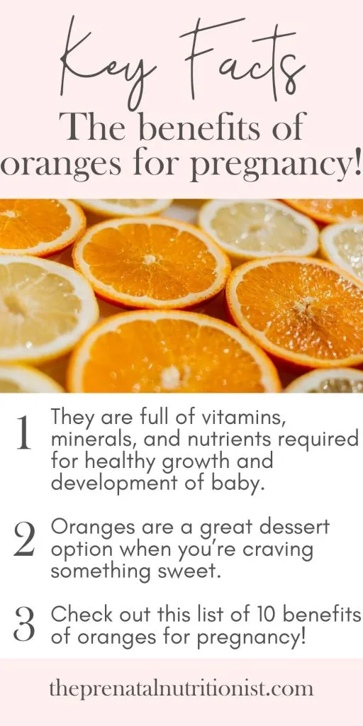 key facts of oranges for pregnancy