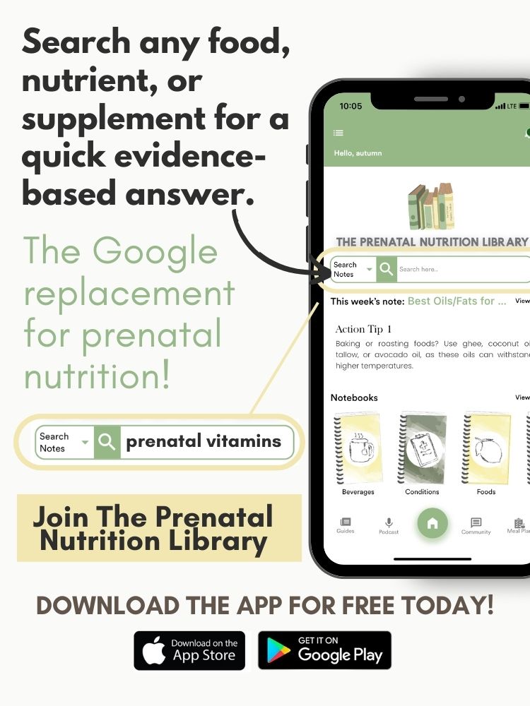 the prenatal nutrition library search bar the prenatal nutrition library search bar